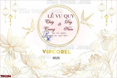 File tranh gốc File banner phông đám cưới TDC154 (bản quyền) độc đáo