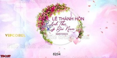 File gốc File banner phông đám cưới TDC157 (in ấn) không giới hạn
