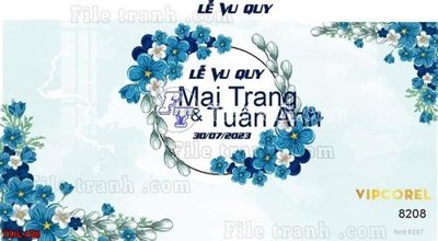 File tranh File banner phông đám cưới TDC158 (file gốc) chuẩn màu in