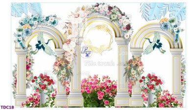 Tải file File banner phông tiệc đám cưới TDC18 (gốc) làm file tranh quảng cáo