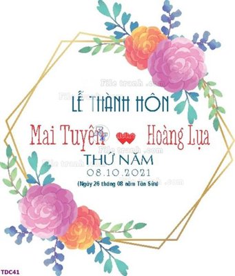 File in ấn File banner phông tiệc đám cưới TDC41 (bản gốc) chất lượng cao