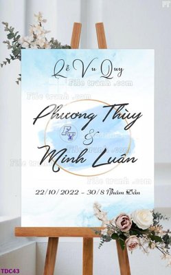 Tải file File banner phông tiệc đám cưới TDC43 (PSD) cho in tranh kính