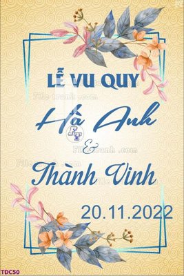Download file gốc File banner phông tiệc đám cưới TDC50 (in mica) trong suốt