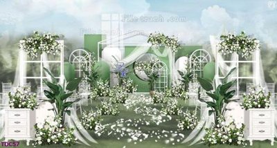 File tranh File banner phông tiệc đám cưới TDC57 (gốc) chủ đề thiên nhiên
