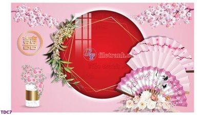 File tranh gốc File banner phông tiệc đám cưới TDC7 (bản đẹp) độc quyền