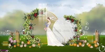 File in trần File banner phông tiệc đám cưới TDC95 (bản gốc) bầu trời