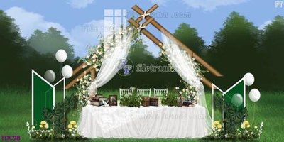 File gốc File banner phông tiệc đám cưới TDC98 (bản quyền) cho in ấn