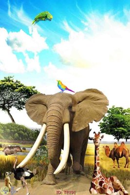 File tranh File tranh trẻ em TE191 (gốc) chủ đề thiên nhiên