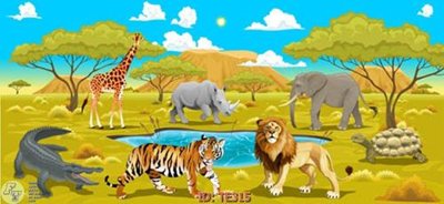 File gốc File tranh trẻ em TE315 (in lụa) họa tiết 3D