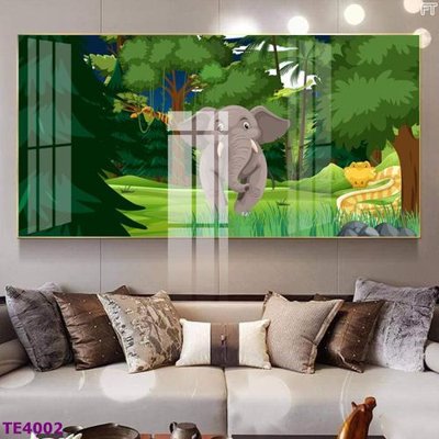 File tranh in mica File tranh trẻ em rừng động vật TE4002 (độ phân giải cao)