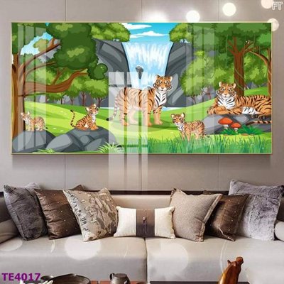 File tranh ảnh gốc File tranh trẻ em rừng động vật TE4017 dùng cho in khổ lớn