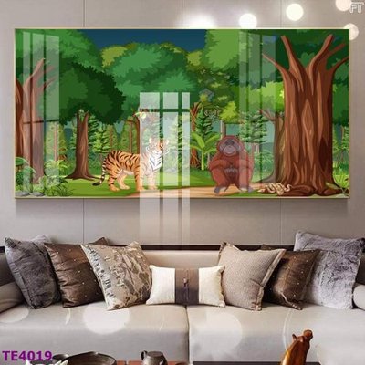 File PSD File tranh trẻ em rừng động vật TE4019 (gốc) cho designer