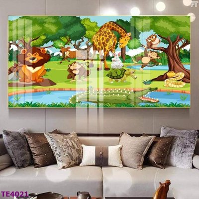 Download file File tranh trẻ em rừng động vật TE4021 (gốc) in mica ốp bếp