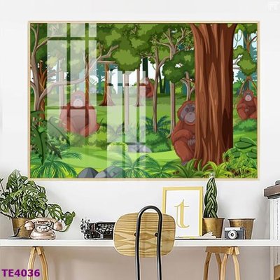 File in ấn cao cấp File tranh trẻ em rừng động vật TE4036 (file gốc)