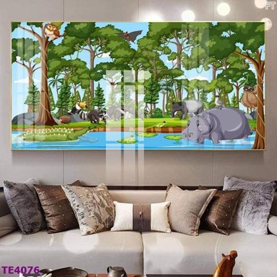 File gốc File tranh trẻ em rừng động vật TE4076 cho in ấn và thiết kế