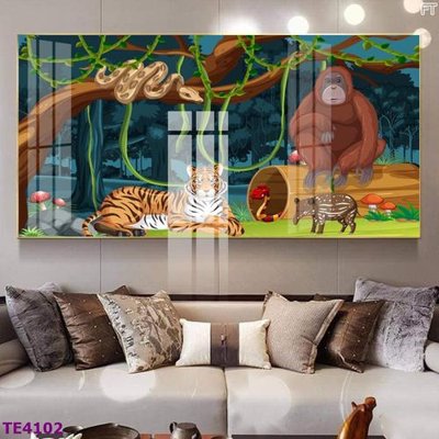 File in ấn File tranh trẻ em rừng động vật TE4102 (bản gốc) từ file gốc