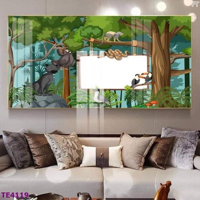 File in ấn File tranh trẻ em rừng động vật TE4119 (bản gốc) chất lượng cao