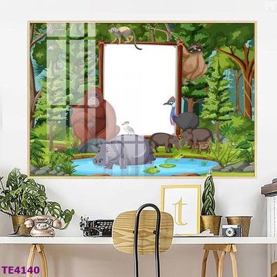 File gốc File tranh trẻ em rừng động vật TE4140 cho in ấn và thiết kế