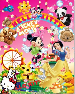 File in lụa File tranh trẻ em TE511 (chất lượng cao) File tranh trẻ em TE511