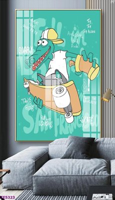 Hình ảnh file gốc in trần nhà File tranh trẻ em TE5323