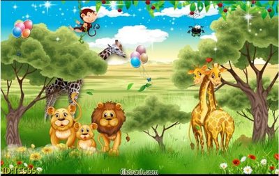 File tranh in tráng gương File tranh trẻ em TE555 (siêu nét)