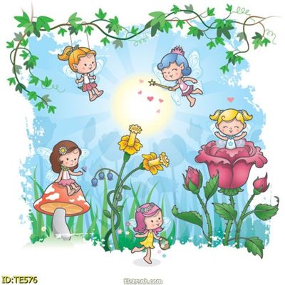 Ảnh gốc File tranh trẻ em TE576 (độ nét cao) in tráng gương