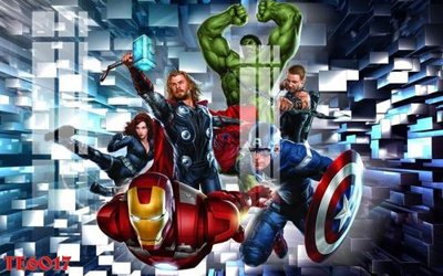 File tranh in trần File tranh trẻ em 3d TE6017 (ảnh gốc siêu nét)