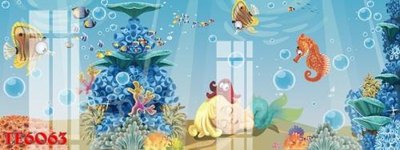 File gốc File tranh trẻ em 3d TE6063 (in lụa) tranh phong thủy