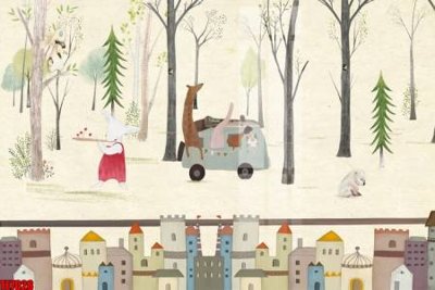 File tranh gốc in trần nhà File tranh tường nền trẻ em 3d TE7028 3D