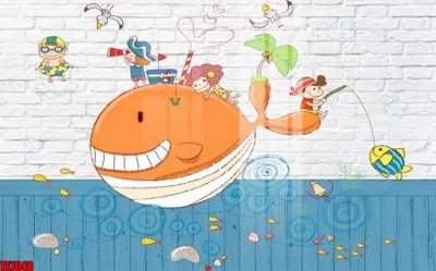 File in ấn File tranh tường nền trẻ em 3d TE7048 (bản gốc) cao cấp