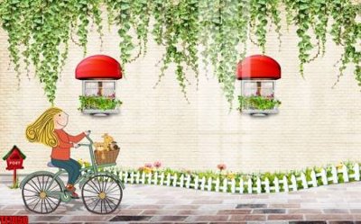 File tranh trang trí File tranh tường nền trẻ em 3d TE7050 (file gốc)