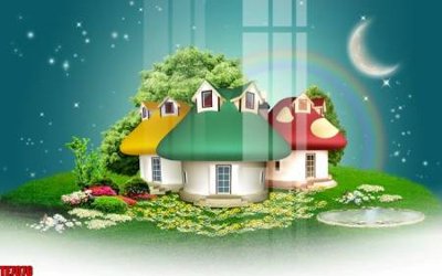 Tải file File tranh tường nền trẻ em 3d TE7076 (gốc) chủ đề tâm linh