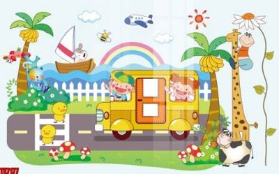 File PSD File tranh tường nền trẻ em 3d TE7177 (bản gốc) dễ dàng edit