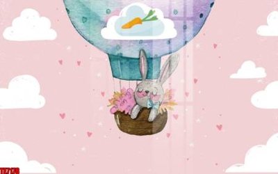 File gốc File tranh tường nền trẻ em 3d TE7178 (in lụa) tranh mã đáo