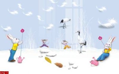 File ảnh File tranh tường nền trẻ em 3d TE7182 (gốc) in standee