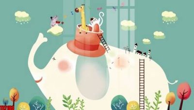 File tranh File tranh tường nền trẻ em 3d TE7183 (gốc) in vải canvas