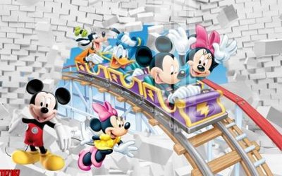 Chi tiết file ảnh File tranh tường nền trẻ em 3d TE7187 sắc nét