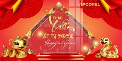 Download file file in banner tết 2025 phông tết tất niên khai xuân chúc mừng năm mới 2025 TET1009 (gốc) in mica bàn thờ