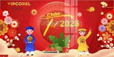 File gốc file in banner tết 2025 phông tết tất niên khai xuân chúc mừng năm mới 2025 TET1127 (in lụa) hoa văn cổ điển