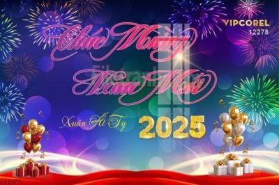 Mua file gốc file in banner tết 2025 phông tết tất niên khai xuân chúc mừng năm mới 2025 TET1158 (in ấn) tại Filetranh.com