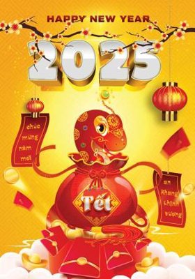 File ảnh Background phông nền banner chúc mừng năm mới , tất niên tết 2025 TET1300 (gốc) in decal dán tường