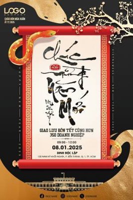 File gốc Background phông nền banner chúc mừng năm mới , tất niên tết 2025 TET1317 (cho in 3D) độc đáo