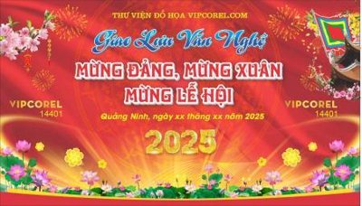 File gốc Background phông nền banner chúc mừng năm mới , tất niên tết 2025 TET1399 (in mica) làm bảng hiệu