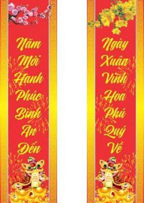 File tranh file câu đối tết chúc mừng năm mới 2025 TET1430 (bản gốc) trang trí văn phòng