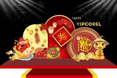 Mua file gốc File check in decor backop trang trí cổng tết năm mới 2025 TET1442 (PSD) tại Filetranh.com
