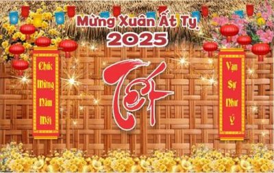 Download file gốc File tiểu cảnh tết check in phông tết 2025 TET1472 (in lụa) tranh 3D