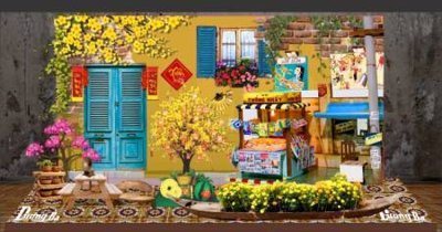 Ảnh gốc File tiểu cảnh tết check in phông tết 2025 TET1475 (nét căng) in mica