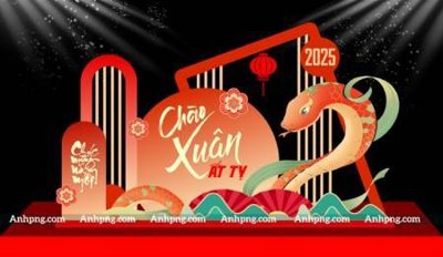Download file gốc File backdrop decor check in xuân ất tỵ 2025 TET1727 (in lụa) tranh 3D