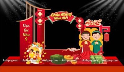 Tải file File backdrop decor check in xuân ất tỵ 2025 TET1730 (PSD) cho in ấn quảng cáo