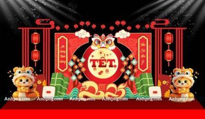 File gốc File backdrop decor check in xuân ất tỵ 2025 TET1733 (trang trí) phòng trẻ em